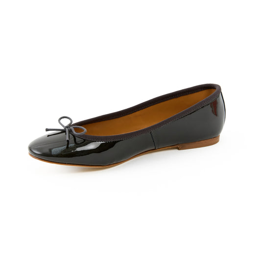 Capri Ballerina Vernice Graphite Black