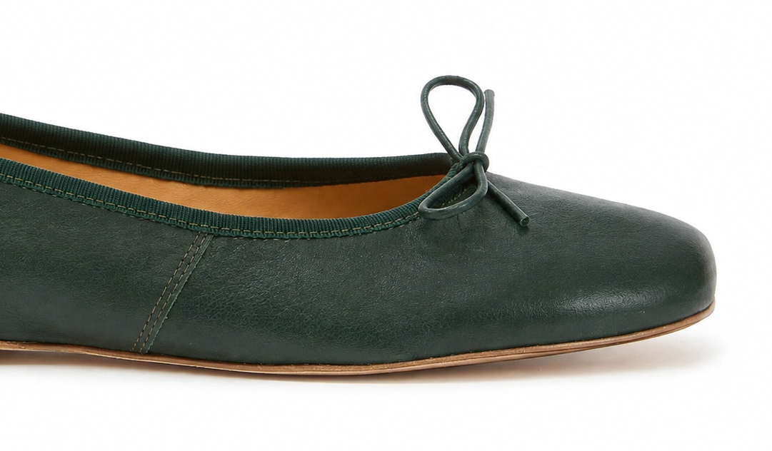 Volcano Quadrato Ballerina Nappa Forest Green