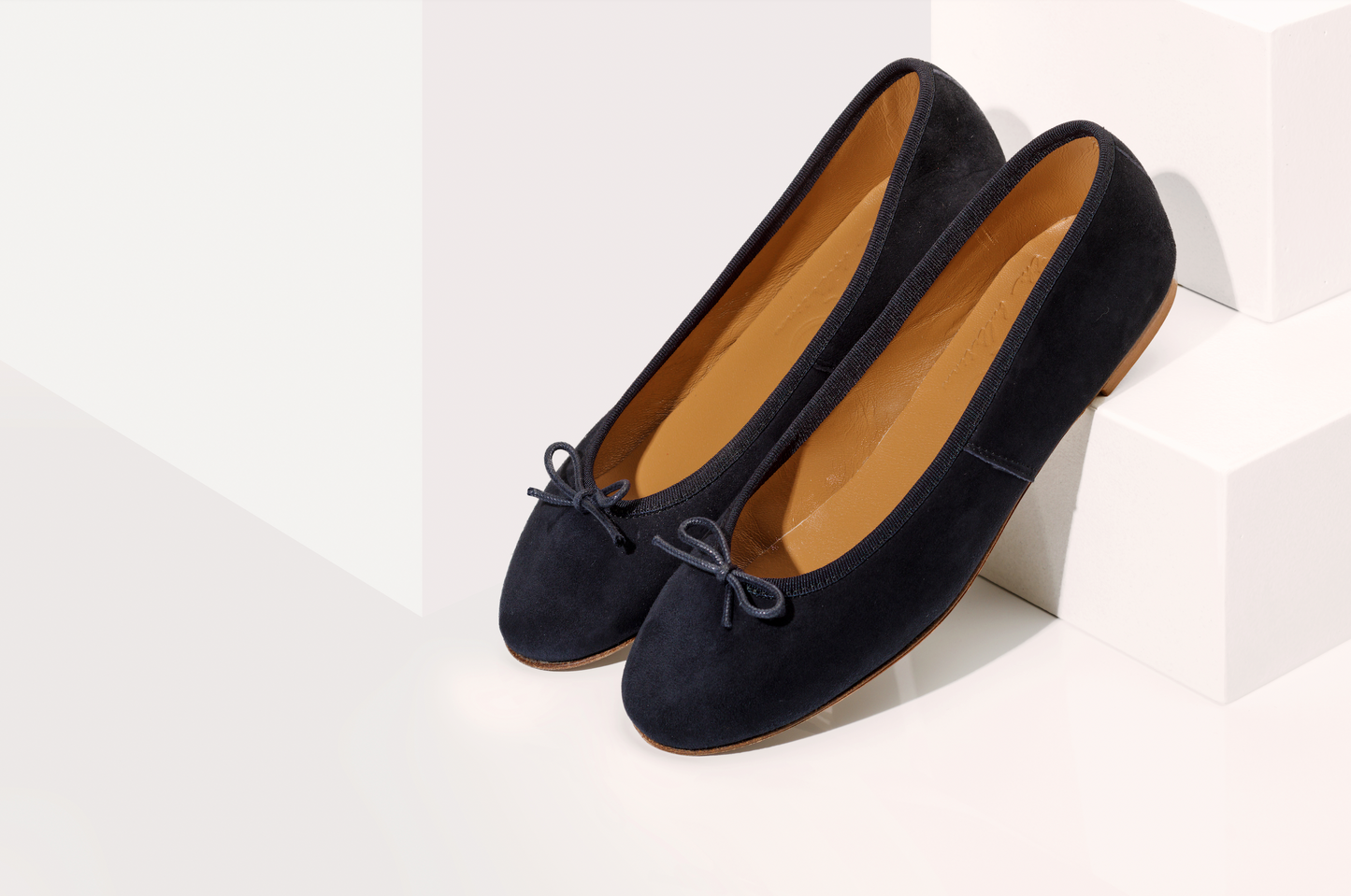 Capri Ballerina Suede Navy Blue