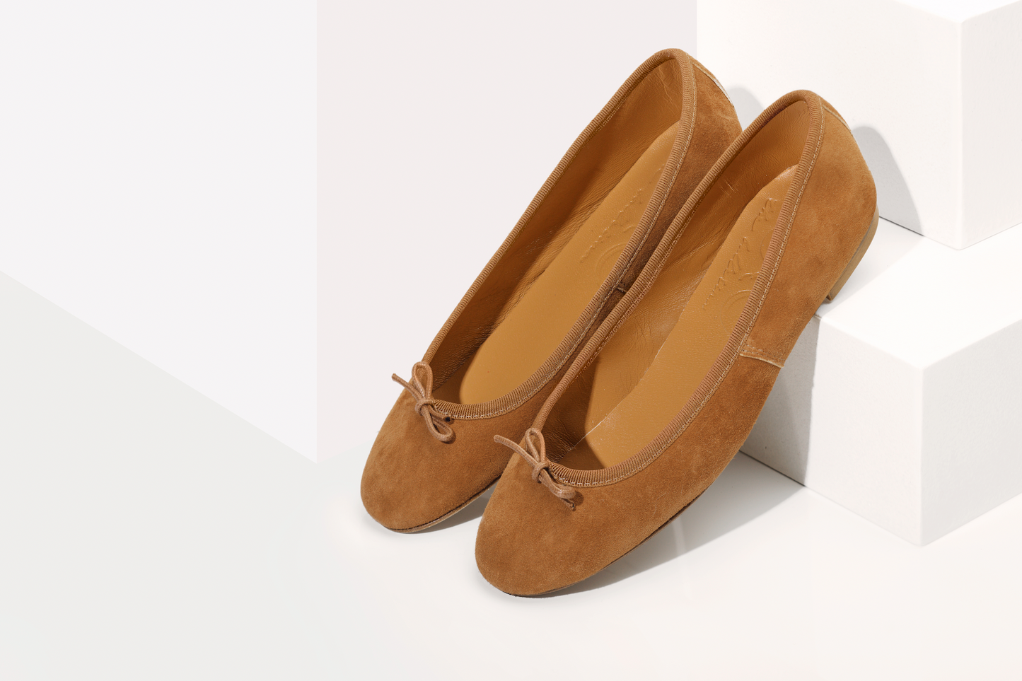 Capri Ballerina Suede Camel