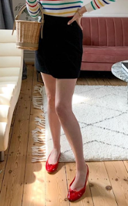 Capri Ballerina Vernice Rosso