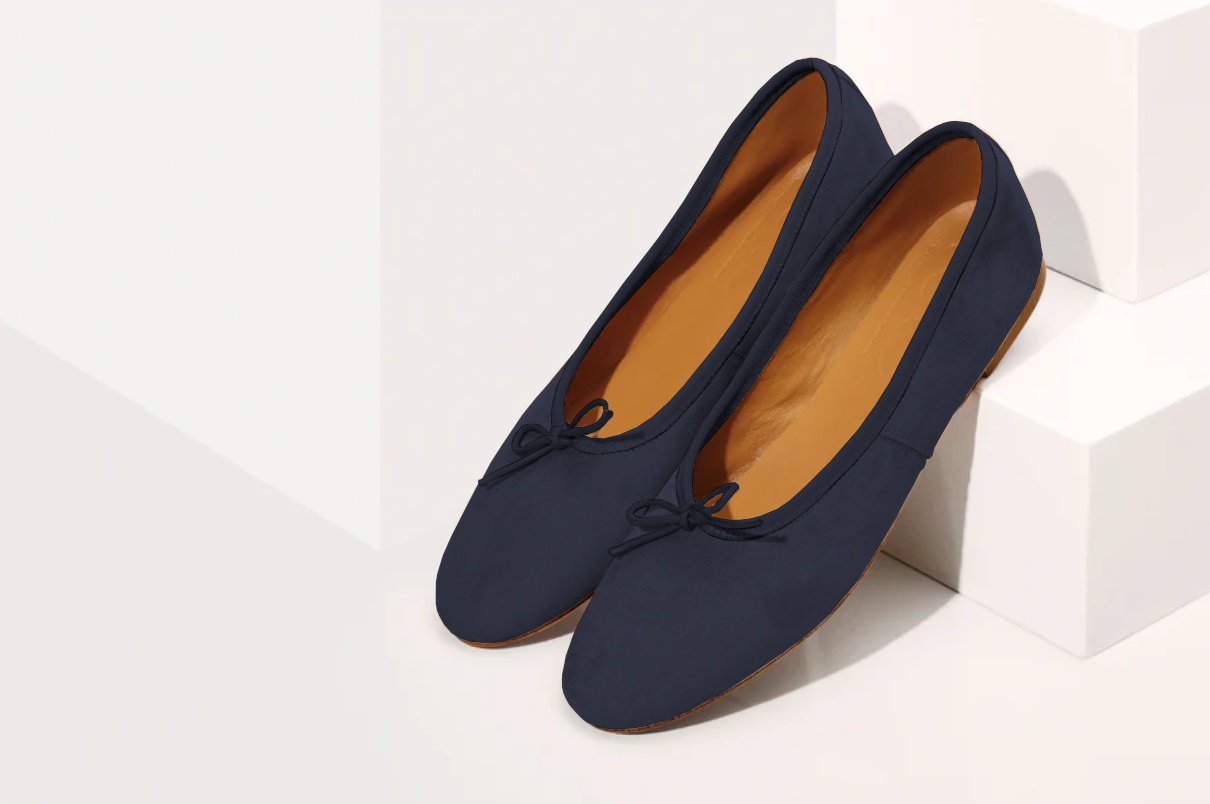 Volcano Ballerina Suede Navy Blue