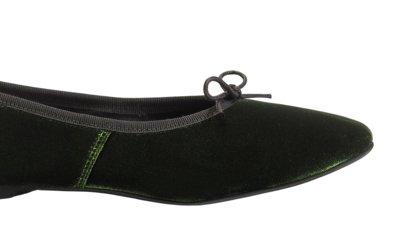 Volcano Ballerina Velluto Verde Bosco