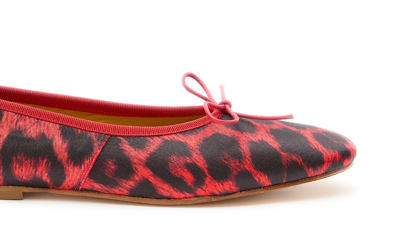 Volcano Ballerina Jane Leopard Rosso