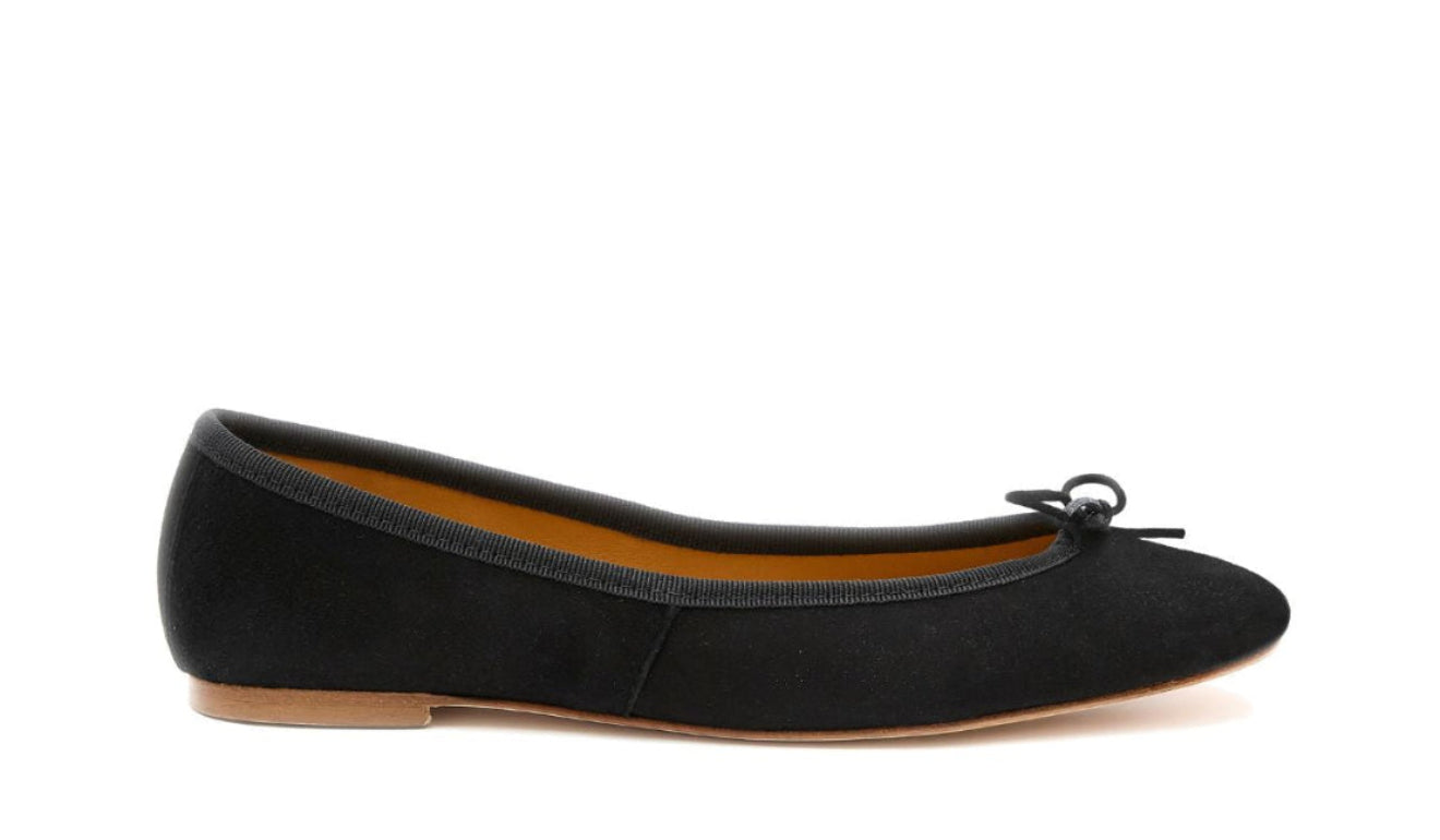 Capri Ballerina Suede Nero – Lolo Ballerina