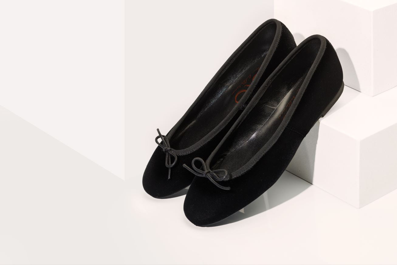 Capri Ballerina Velluto Nero