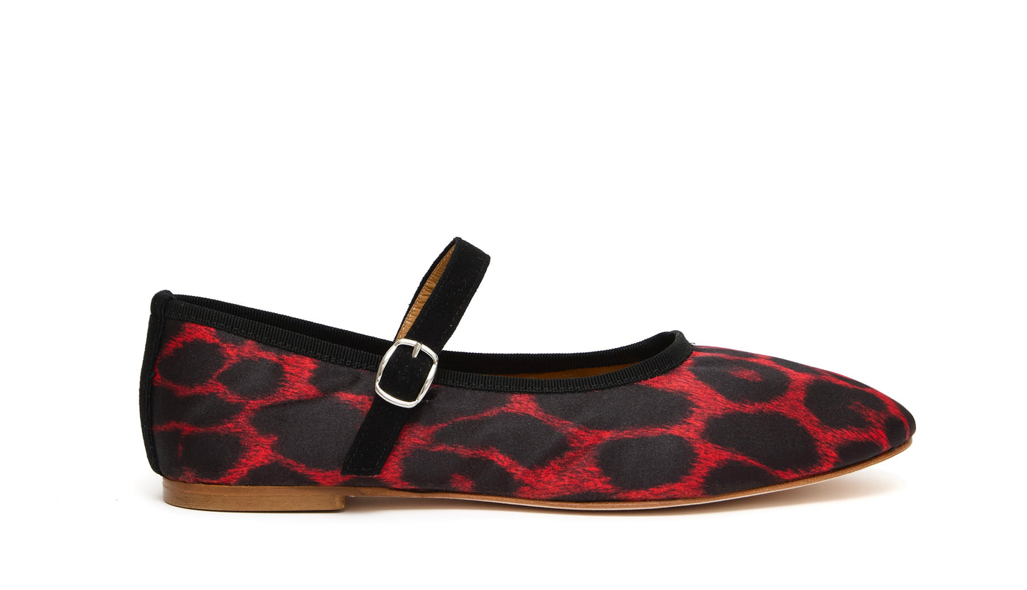 Salina Ballerina Jane Leopard Rosso