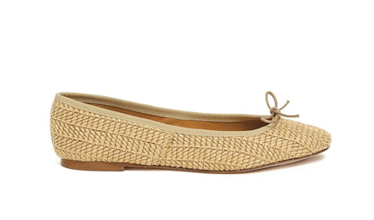 Capri Ballerina Raffia Naturale