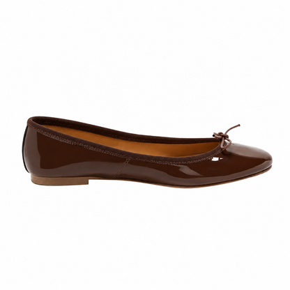 Capri Ballerina Vernice Chocolat