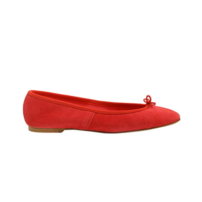 Capri Ballerina Suede Rosso