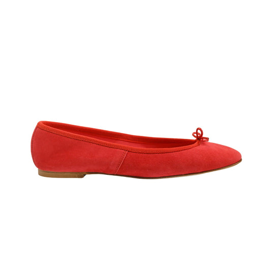 Capri Ballerina Suede Rosso