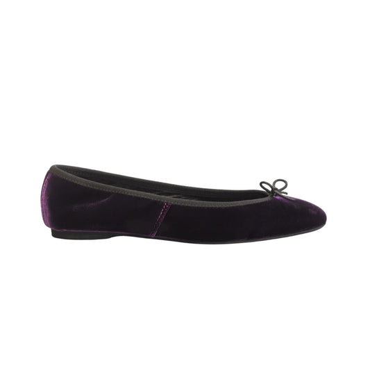 Capri Ballerina Velluto Prugna