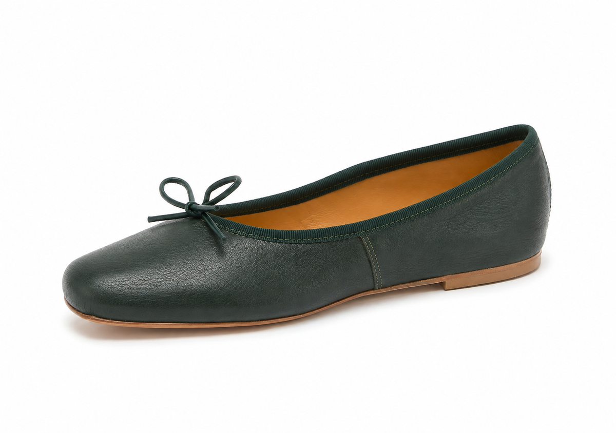 Volcano Quadrato Ballerina Nappa Forest Green
