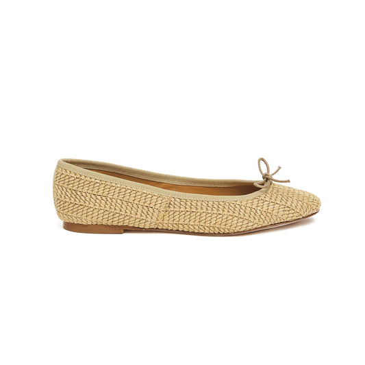 Capri Ballerina Raffia Naturale