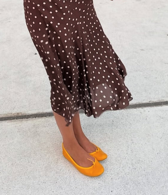 Capri Ballerina Nappa Arancio