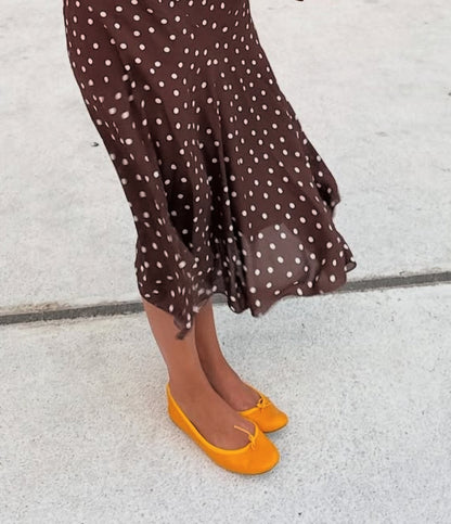 Capri Ballerina Nappa Arancio