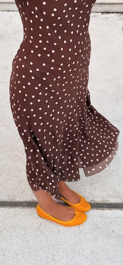 Capri Ballerina Nappa Arancio