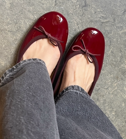 Capri Ballerina Vernice Bordo