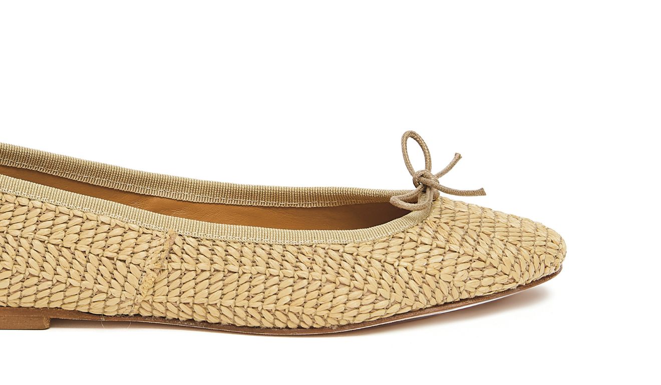 Capri Ballerina Raffia Naturale