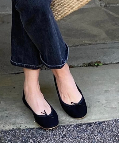 Capri Ballerina Suede Nero