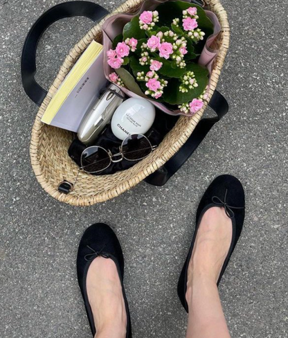 Capri Ballerina Suede Nero