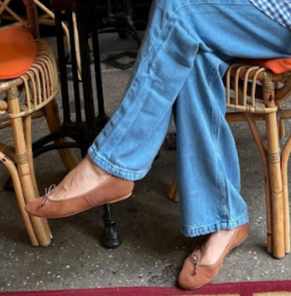 Capri Ballerina Suede Camel