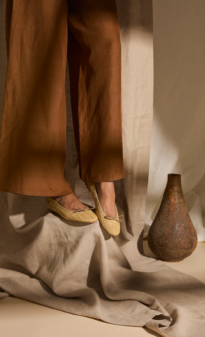 Capri Ballerina Raffia Naturale