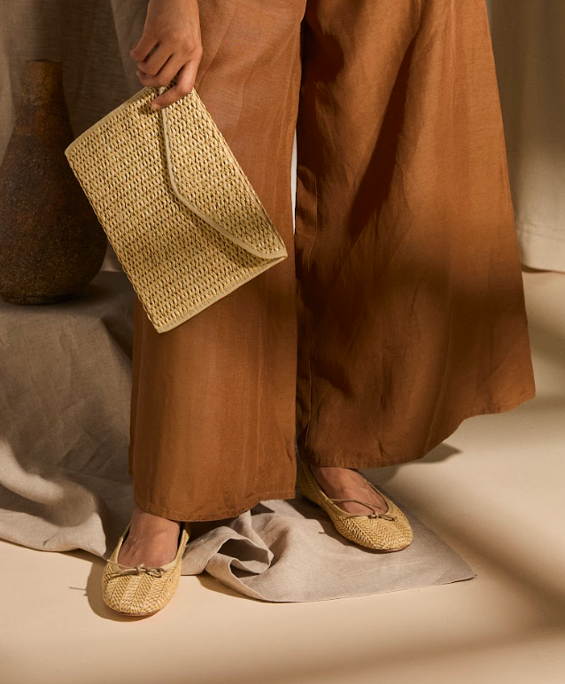 Capri Ballerina Raffia Naturale