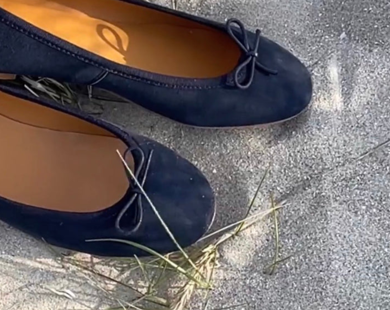 Capri Ballerina Suede Navy Blue