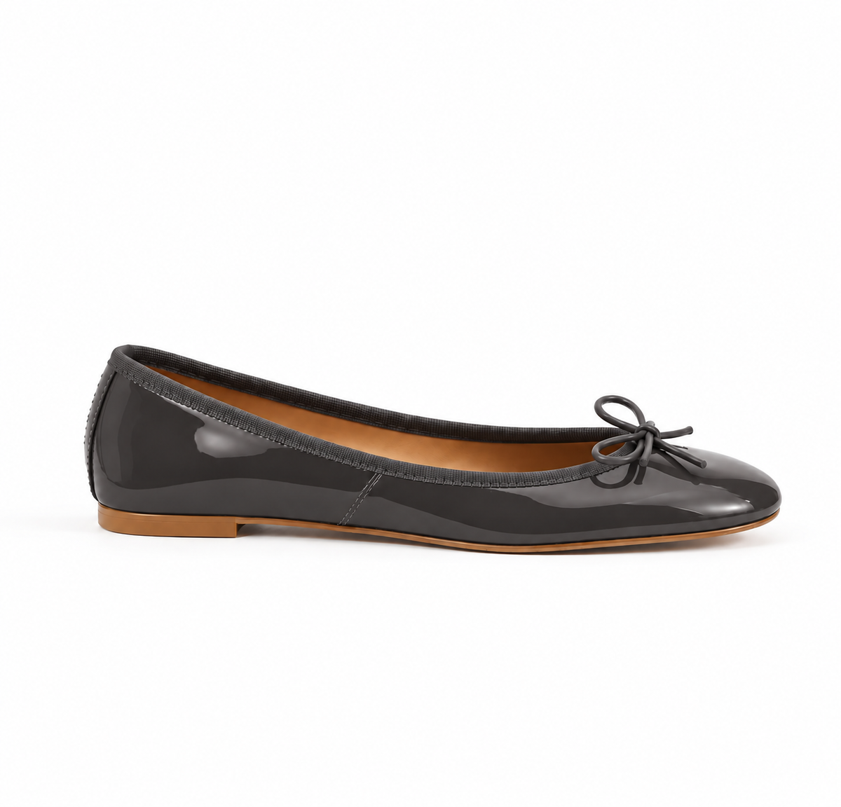Capri Ballerina Vernice Graphite Black