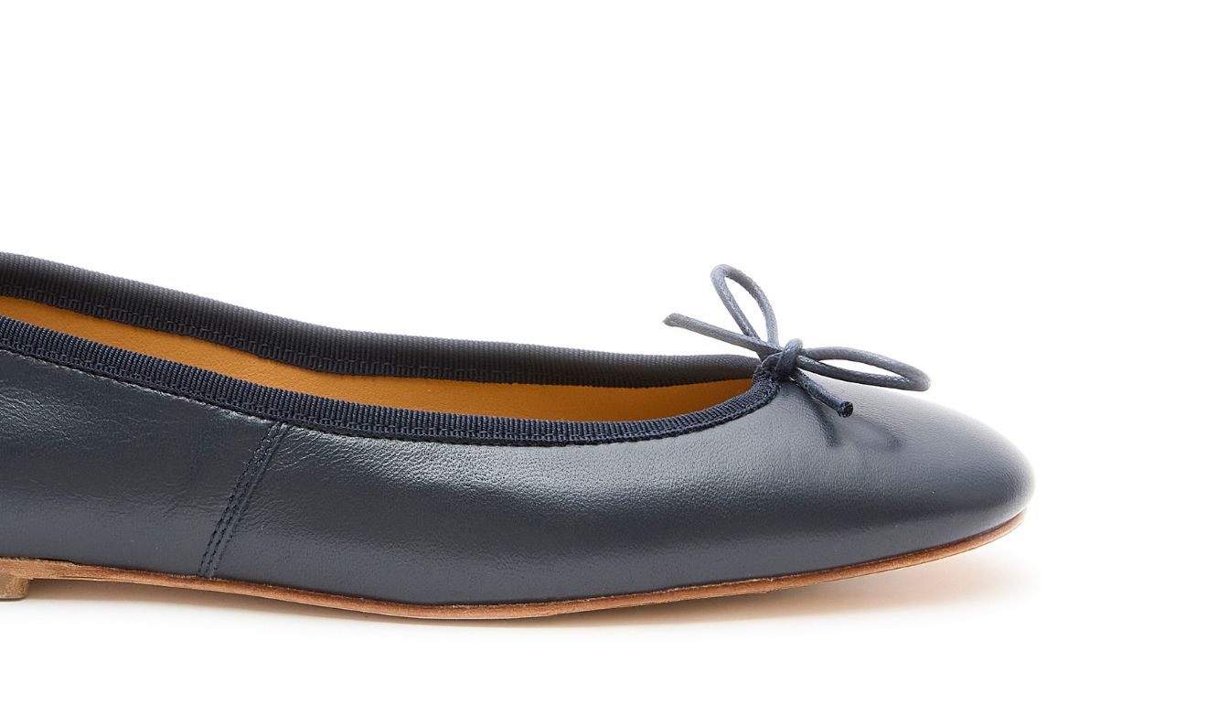 Capri Ballerina Nappa Navy Blu