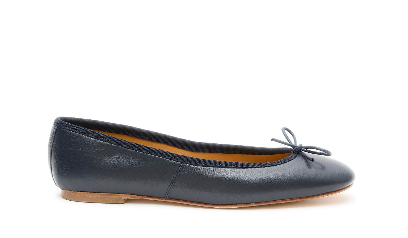 Capri Ballerina Nappa Navy Blu