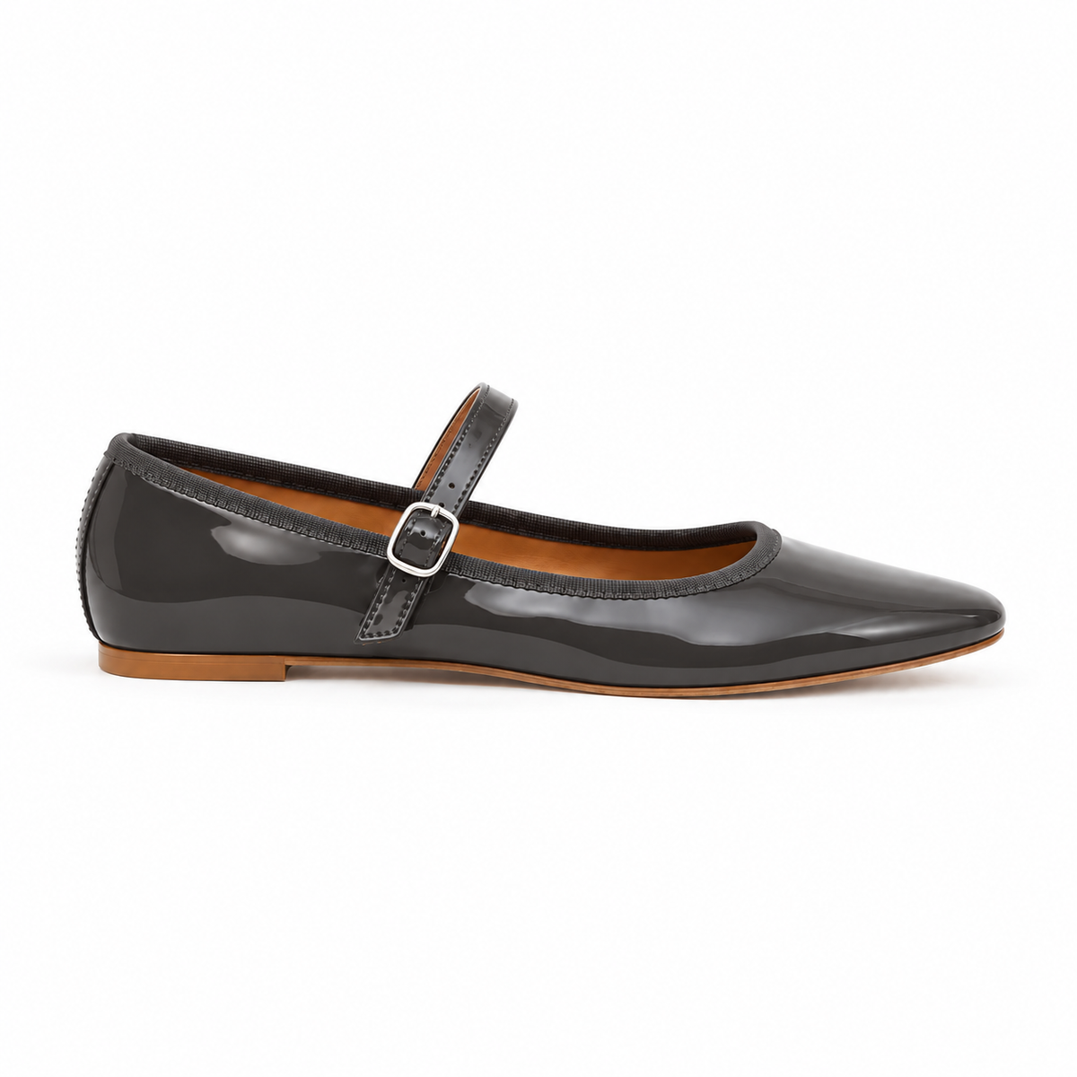 Salina Ballerina Vernice Graphite Black