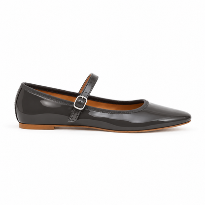 Salina Ballerina Vernice Graphite Black