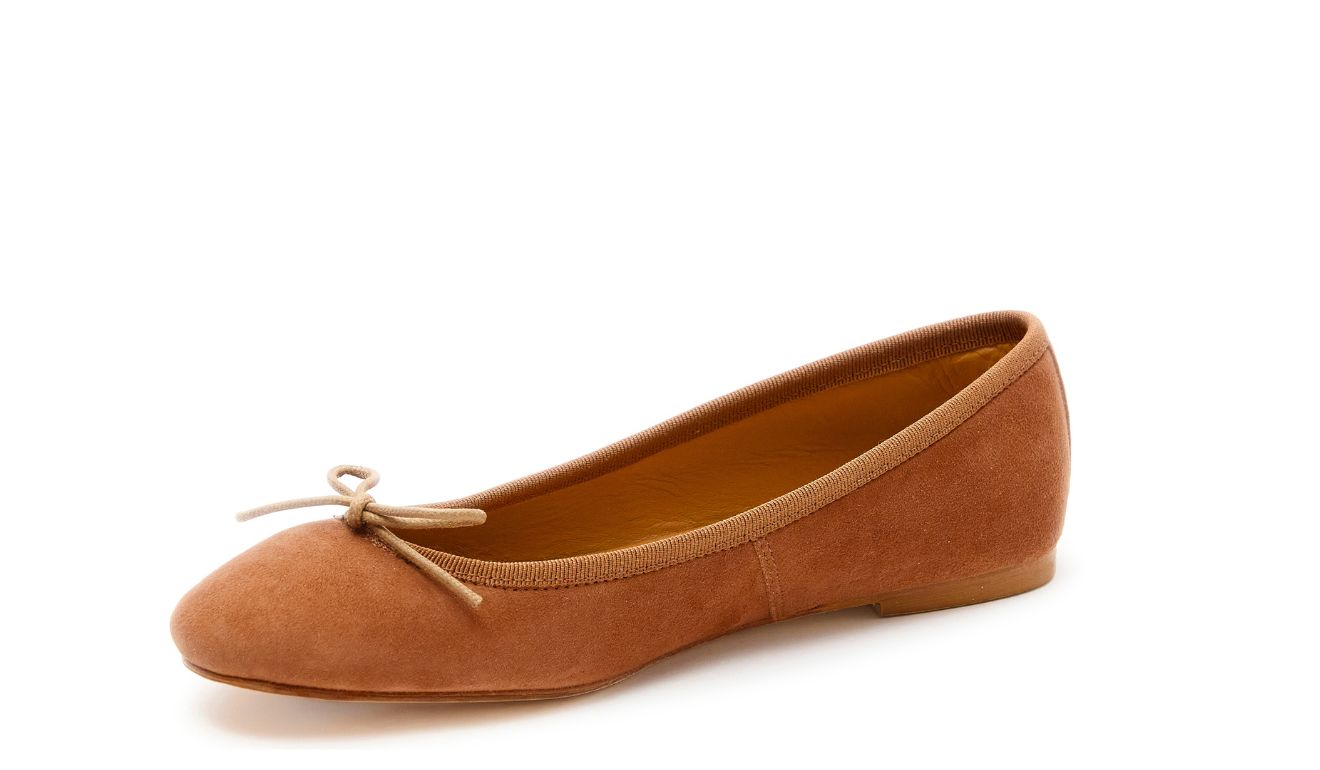 Capri Ballerina Suede Camel