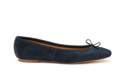 Capri Ballerina Suede Navy Blue