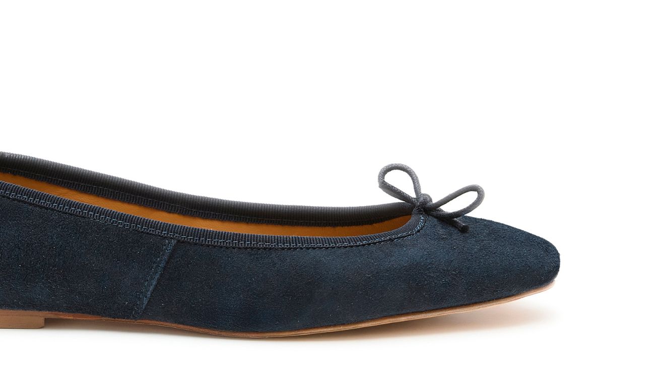 Capri Ballerina Suede Navy Blue