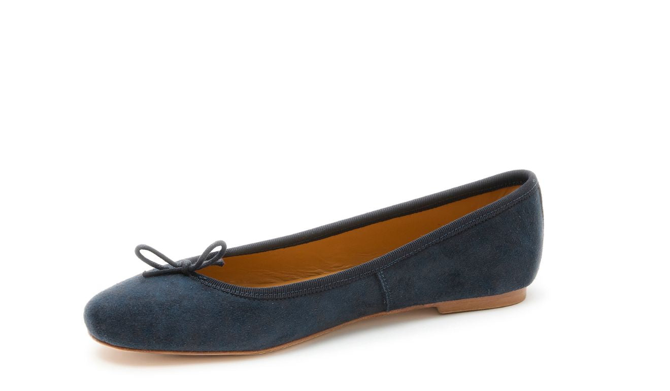 Capri Ballerina Suede Navy Blue