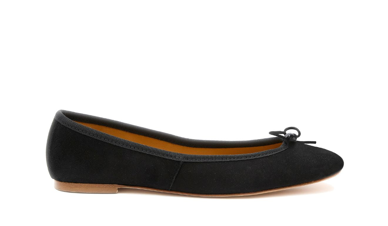 Capri Ballerina Suede Nero
