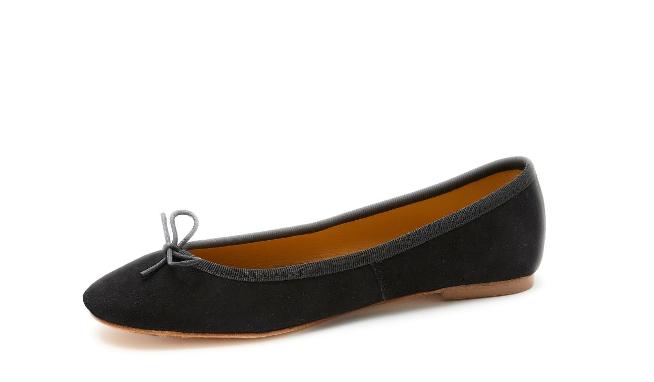 Capri Ballerina Suede Nero
