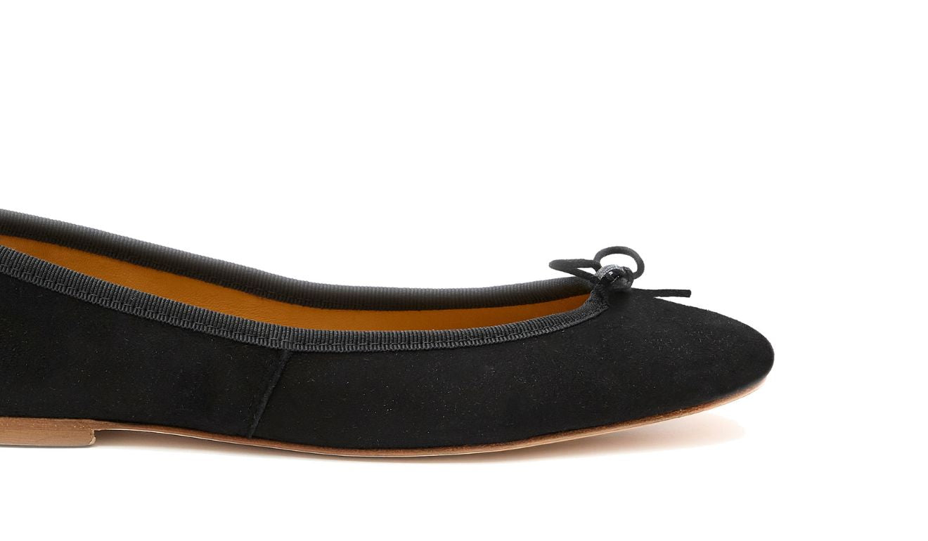 Capri Ballerina Suede Nero