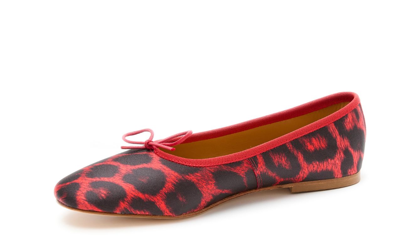 Volcano Ballerina Jane Leopard Rosso